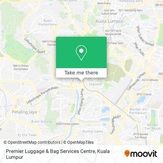 How to get to Premier Luggage Bag Services Centre in Kuala Lumpur by bus MRT LRT or train