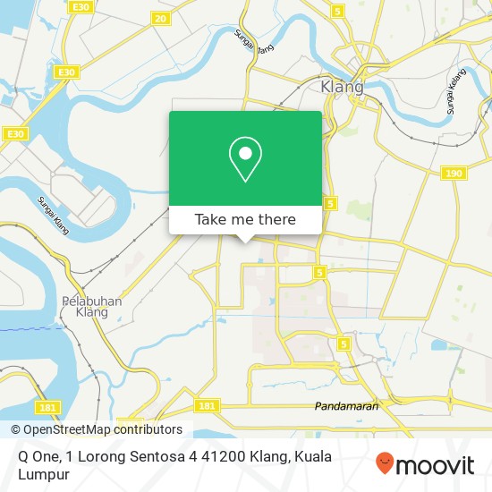 Q One, 1 Lorong Sentosa 4 41200 Klang map