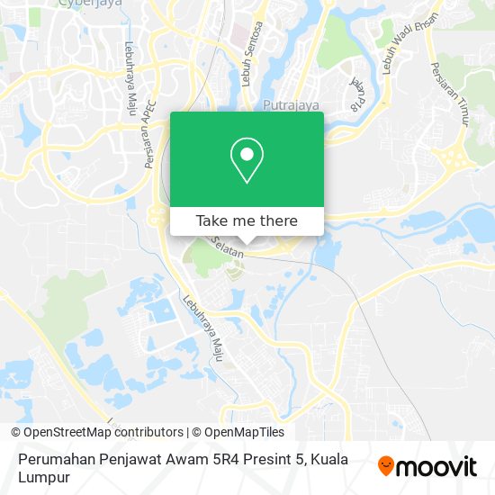 Perumahan Penjawat Awam 5R4 Presint 5 map