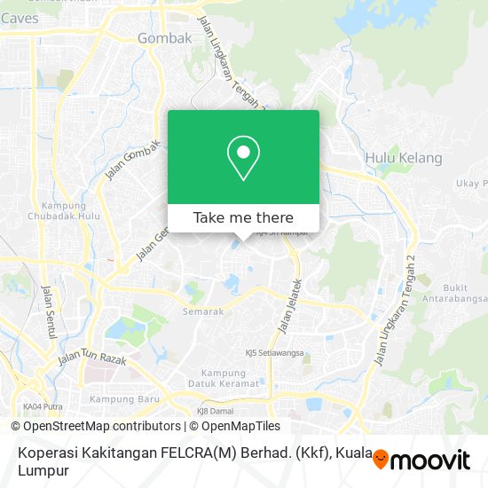 Koperasi Kakitangan FELCRA(M) Berhad. (Kkf) map