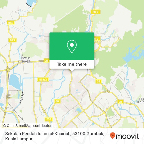 Peta Sekolah Rendah Islam al-Khairiah, 53100 Gombak