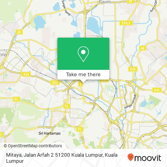 Mitaya, Jalan Arfah 2 51200 Kuala Lumpur map