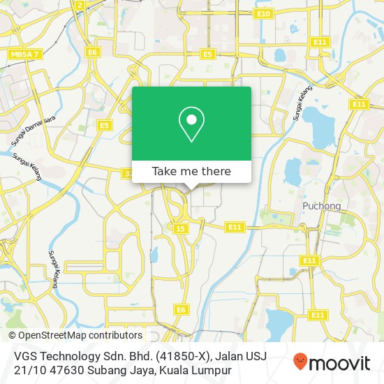 VGS Technology Sdn. Bhd. (41850-X), Jalan USJ 21 / 10 47630 Subang Jaya map