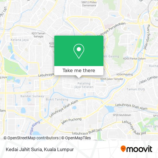 Kedai Jahit Suria map