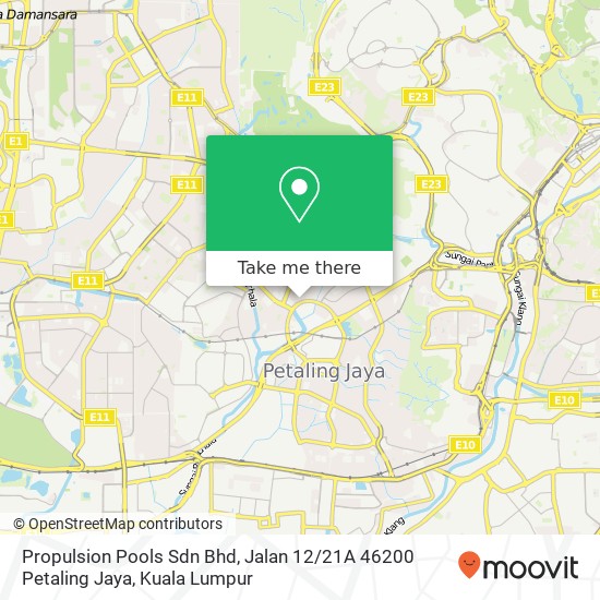 Peta Propulsion Pools Sdn Bhd, Jalan 12 / 21A 46200 Petaling Jaya