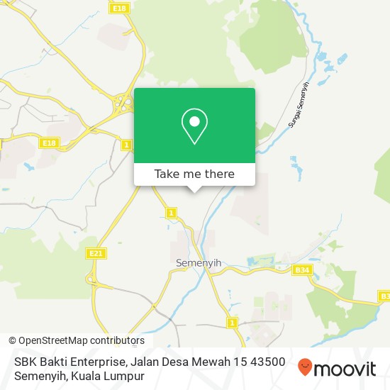 SBK Bakti Enterprise, Jalan Desa Mewah 15 43500 Semenyih map