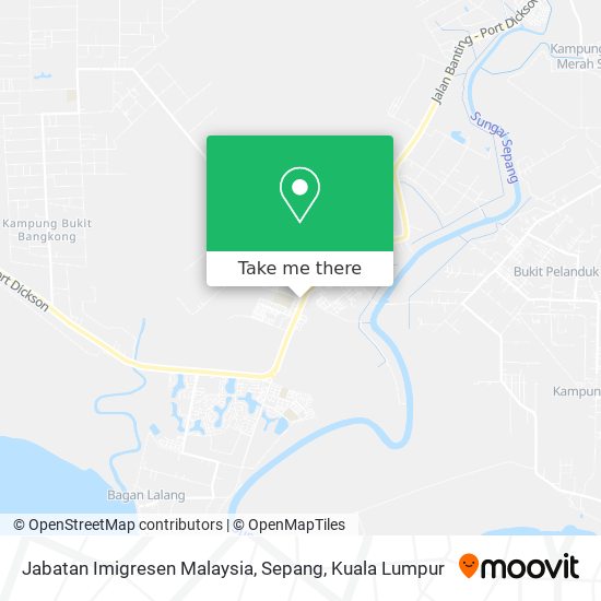 Jabatan Imigresen Malaysia, Sepang map