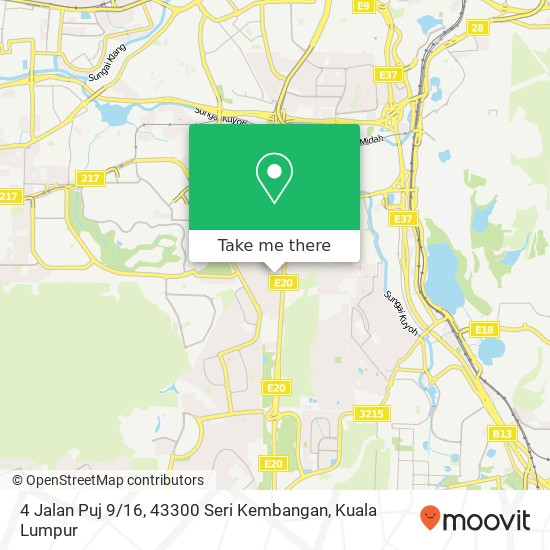 Peta 4 Jalan Puj 9 / 16, 43300 Seri Kembangan