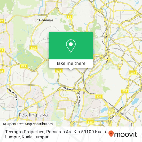 Peta Teemgro Properties, Persiaran Ara Kiri 59100 Kuala Lumpur