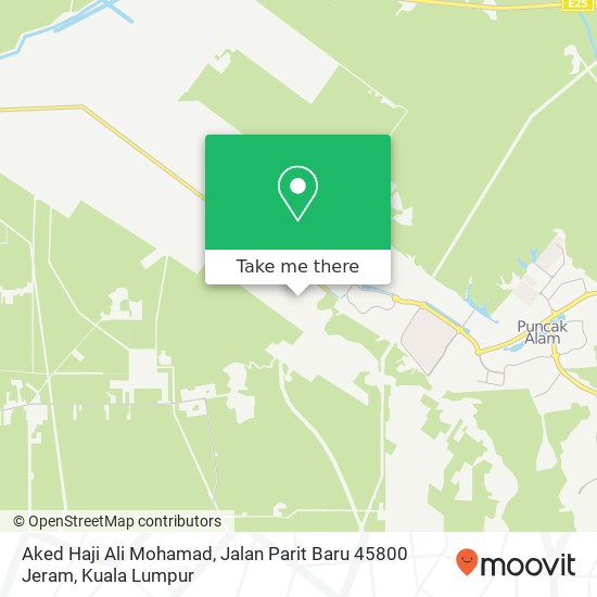 Peta Aked Haji Ali Mohamad, Jalan Parit Baru 45800 Jeram
