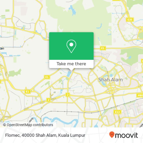 Peta Flomec, 40000 Shah Alam