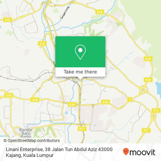 Linani Enterprise, 38 Jalan Tun Abdul Aziz 43000 Kajang map