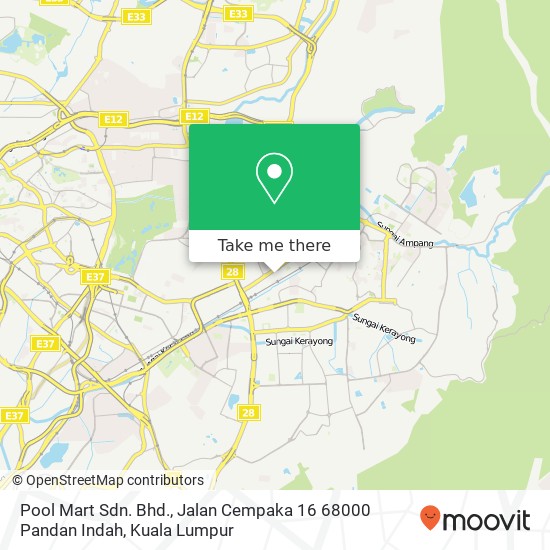 Pool Mart Sdn. Bhd., Jalan Cempaka 16 68000 Pandan Indah map