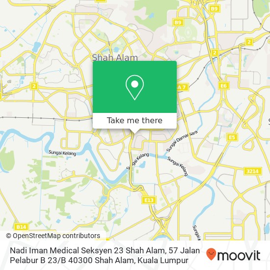 Nadi Iman Medical Seksyen 23 Shah Alam, 57 Jalan Pelabur B 23 / B 40300 Shah Alam map