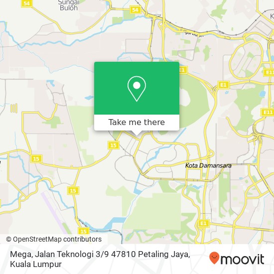 Mega, Jalan Teknologi 3 / 9 47810 Petaling Jaya map