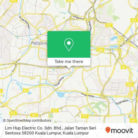 Lim Hup Electric Co. Sdn. Bhd., Jalan Taman Seri Sentosa 58200 Kuala Lumpur map