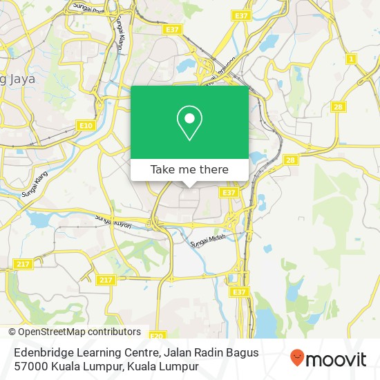 Peta Edenbridge Learning Centre, Jalan Radin Bagus 57000 Kuala Lumpur