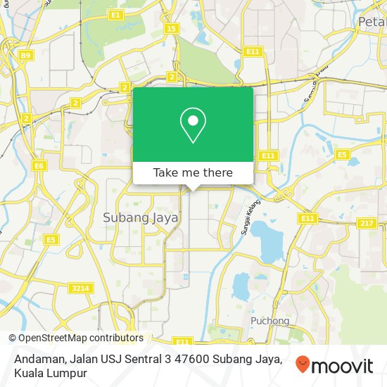 Andaman, Jalan USJ Sentral 3 47600 Subang Jaya map