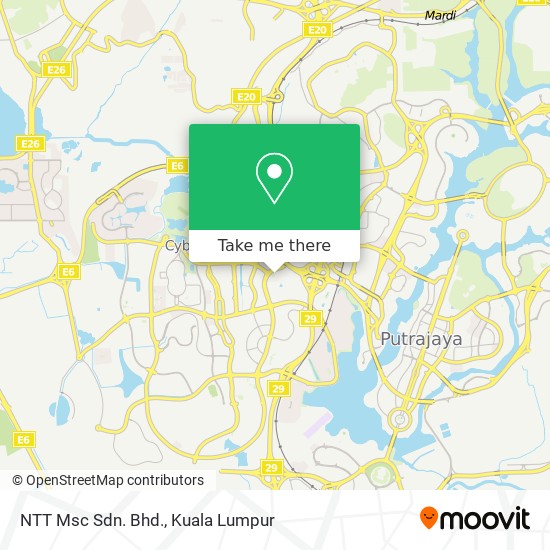 NTT Msc Sdn. Bhd. map