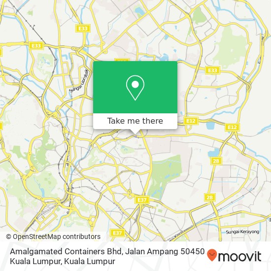 Amalgamated Containers Bhd, Jalan Ampang 50450 Kuala Lumpur map