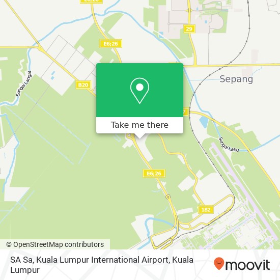 Peta SA Sa, Kuala Lumpur International Airport