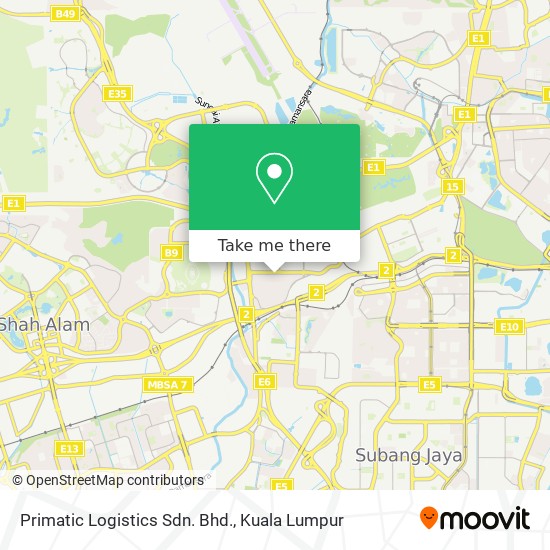 Primatic Logistics Sdn. Bhd. map