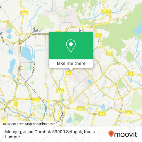 Merajag, Jalan Gombak 53000 Setapak map