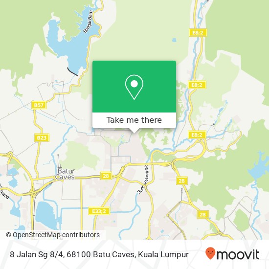 Peta 8 Jalan Sg 8 / 4, 68100 Batu Caves