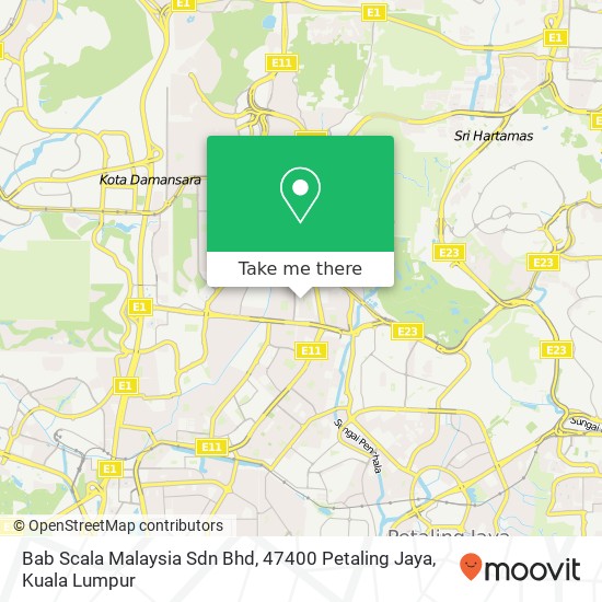 Peta Bab Scala Malaysia Sdn Bhd, 47400 Petaling Jaya