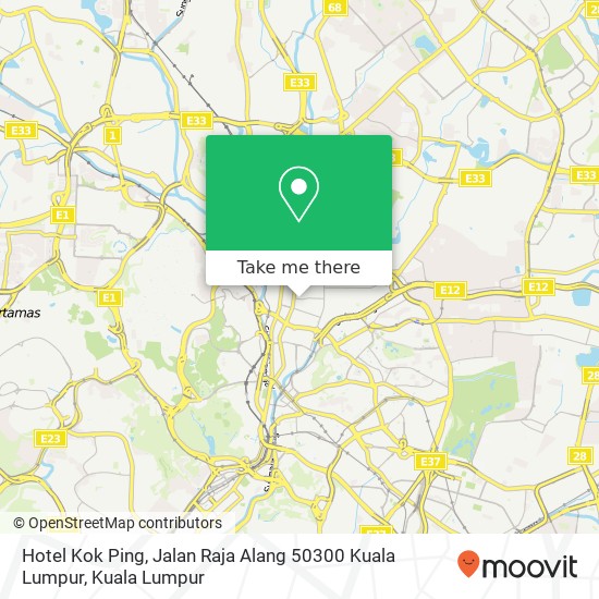 Peta Hotel Kok Ping, Jalan Raja Alang 50300 Kuala Lumpur