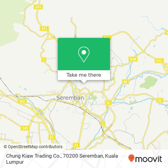 Chung Kiaw Trading Co., 70200 Seremban map