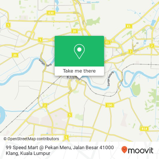 99 Speed Mart @ Pekan Meru, Jalan Besar 41000 Klang map