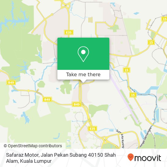 Peta Safaraz Motor, Jalan Pekan Subang 40150 Shah Alam