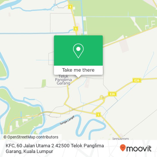 KFC, 60 Jalan Utama 2 42500 Telok Panglima Garang map