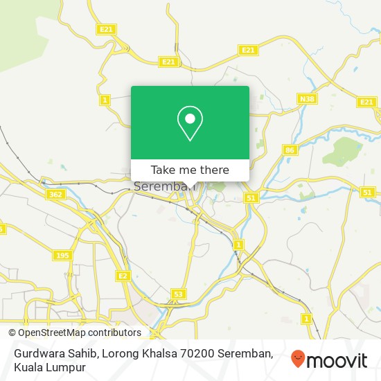 Gurdwara Sahib, Lorong Khalsa 70200 Seremban map