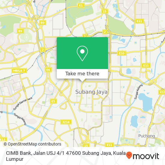 CIMB Bank, Jalan USJ 4 / 1 47600 Subang Jaya map