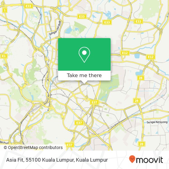 Peta Asia Fit, 55100 Kuala Lumpur
