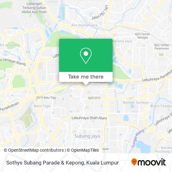 Sothys Subang Parade & Kepong map