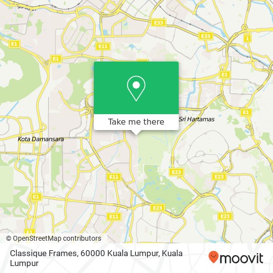 Classique Frames, 60000 Kuala Lumpur map