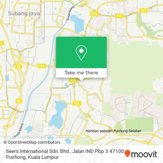 Seers International Sdn. Bhd., Jalan IND Pbp 3 47100 Puchong map