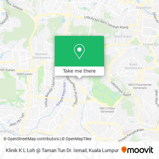 Klinik K L Loh @ Taman Tun Dr. Ismail map