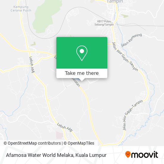 Peta Afamosa Water World Melaka