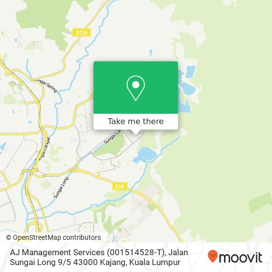 Peta AJ Management Services (001514528-T), Jalan Sungai Long 9 / 5 43000 Kajang