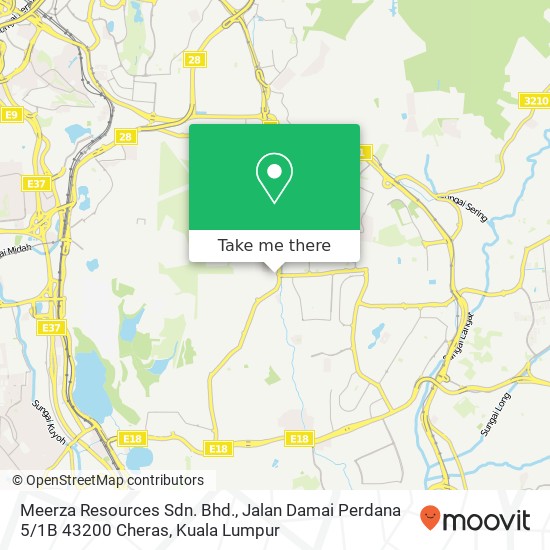 Meerza Resources Sdn. Bhd., Jalan Damai Perdana 5 / 1B 43200 Cheras map