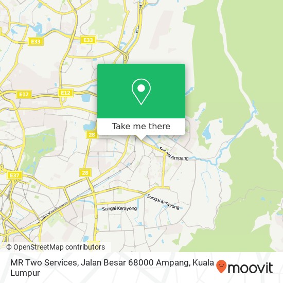 MR Two Services, Jalan Besar 68000 Ampang map