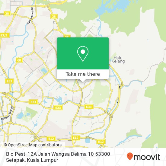 Bio Pest, 12A Jalan Wangsa Delima 10 53300 Setapak map