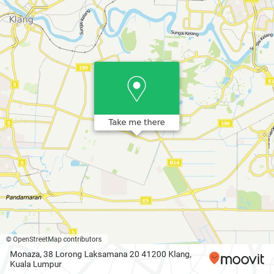 Peta Monaza, 38 Lorong Laksamana 20 41200 Klang