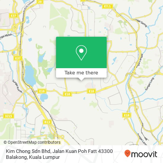 Kim Chong Sdn Bhd, Jalan Kuan Poh Fatt 43300 Balakong map