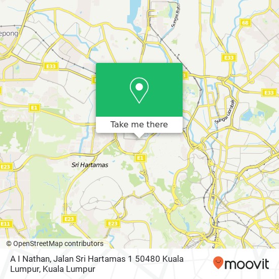 Peta A I Nathan, Jalan Sri Hartamas 1 50480 Kuala Lumpur
