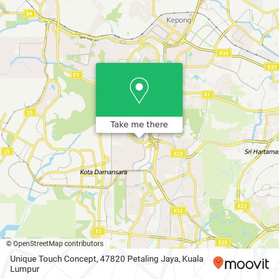 Unique Touch Concept, 47820 Petaling Jaya map